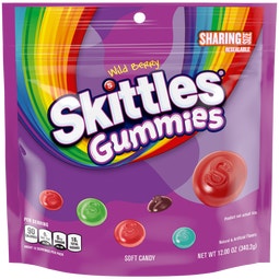 SKITTLES Wild Berry Gummies Candy Sharing Size Bag, 12 oz image