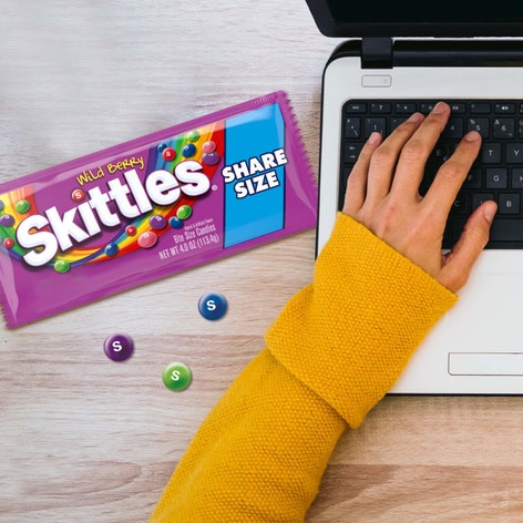 SKITTLES Wild Berry Candy Share Size Pack, 4 oz