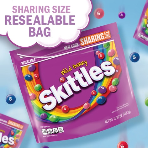 SKITTLES Wild Berry Sharing Size Candy Bag, 15.6 oz